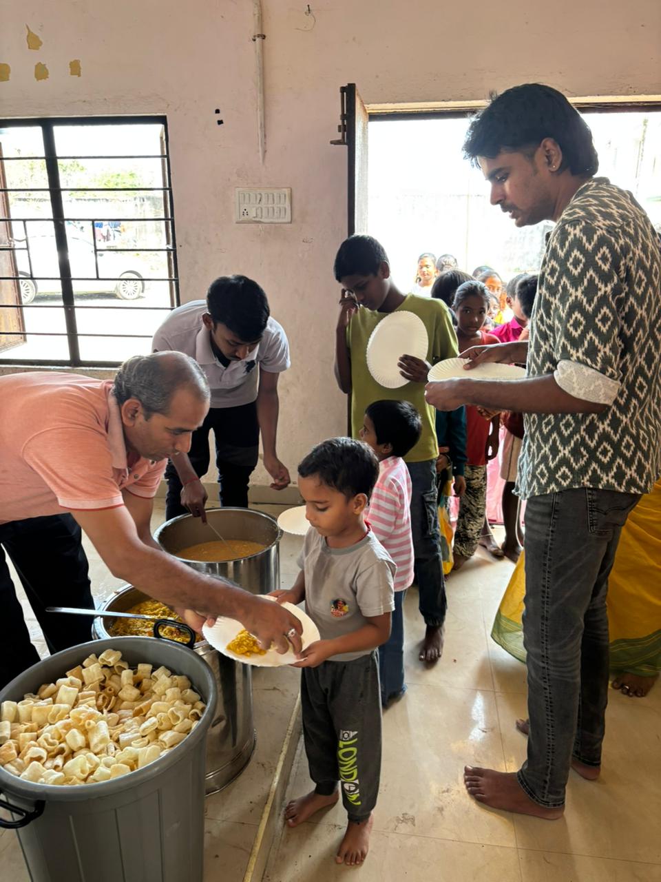 Students participating in Pongal festivities